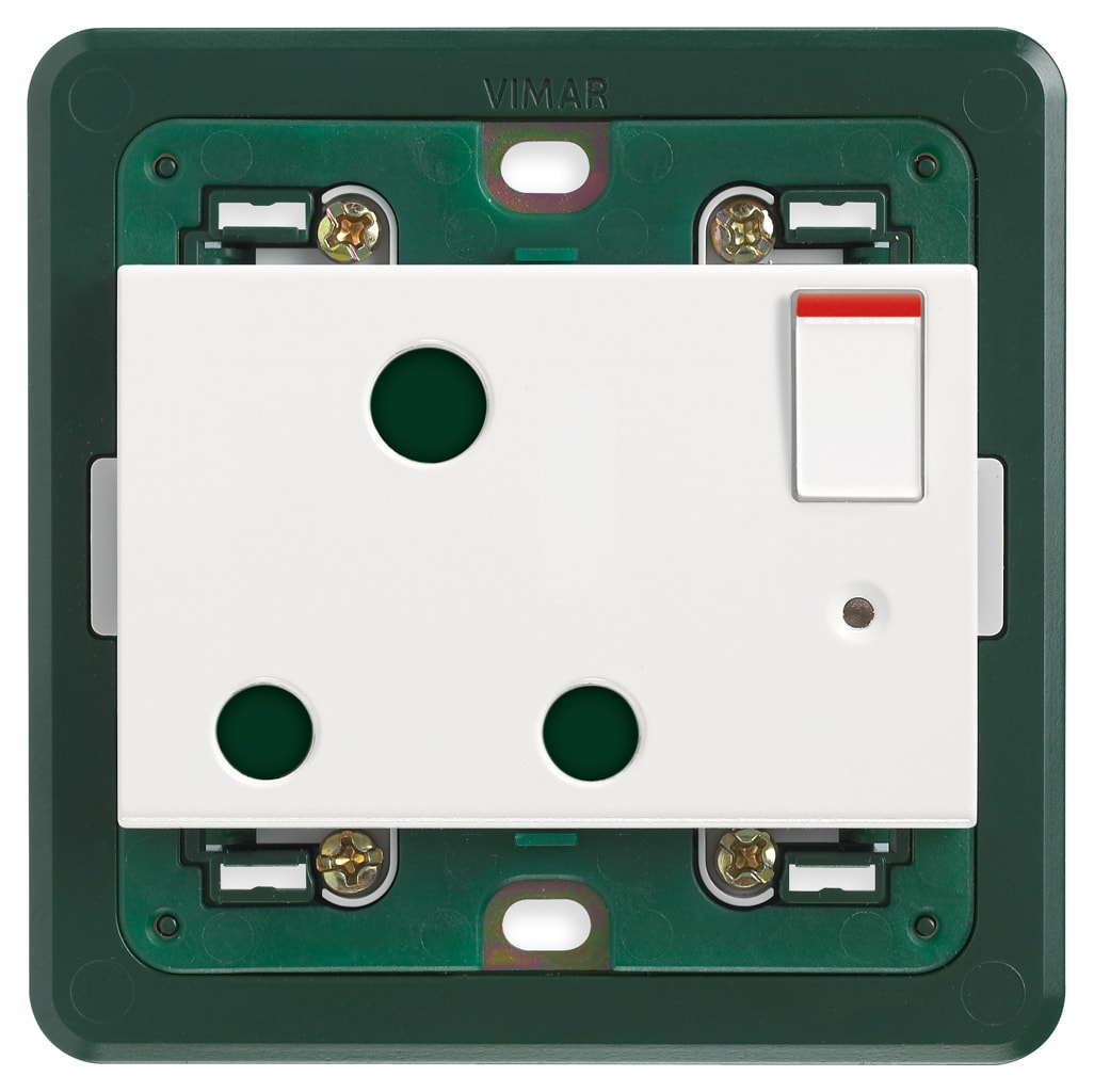 VIMAR - PRESA 2P+T 15A INGLESE INTERR. BIANCO