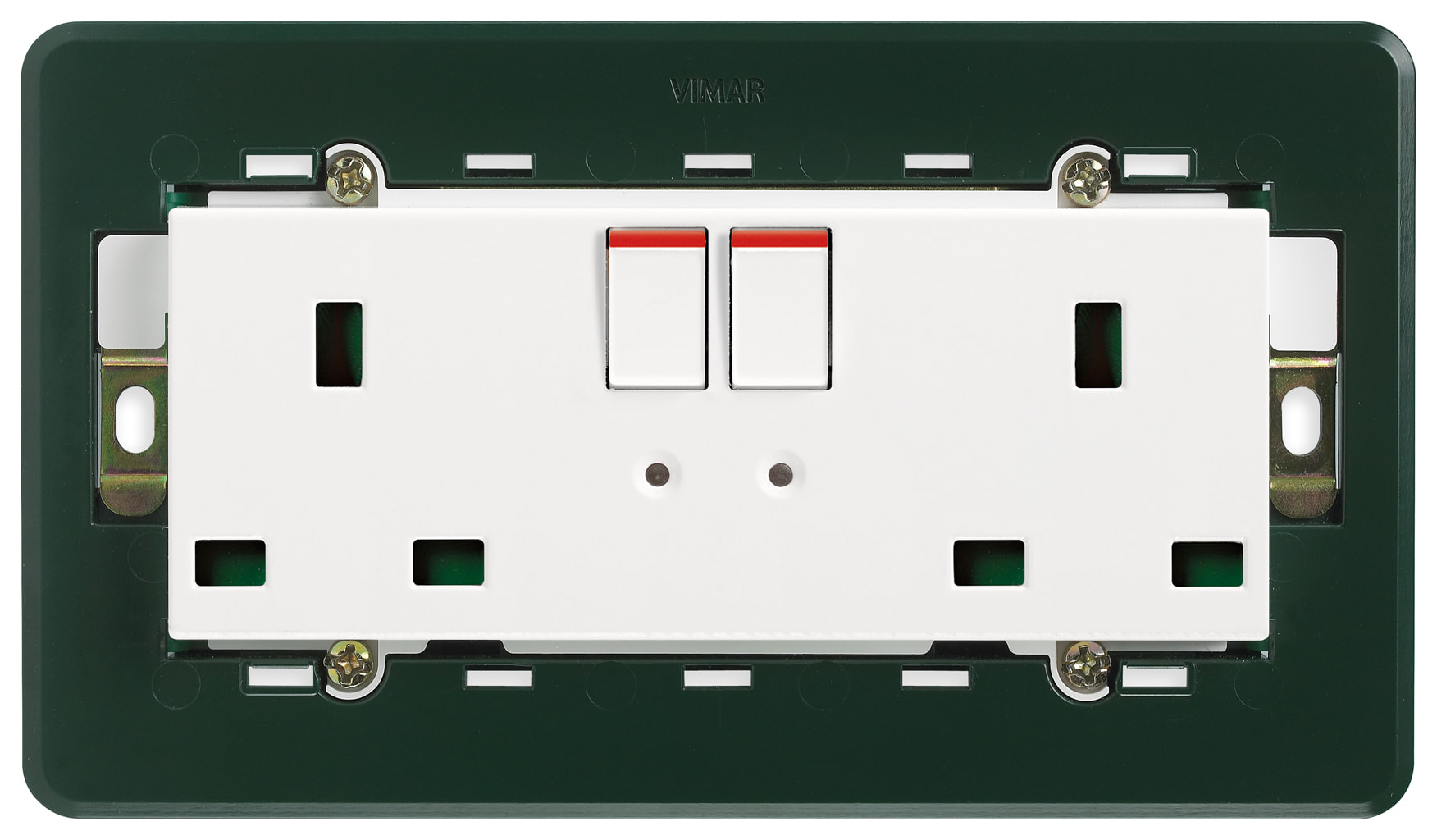 VIMAR - 2 PRESE 2P+T 13A INGLESE INTERR. BIANCO
