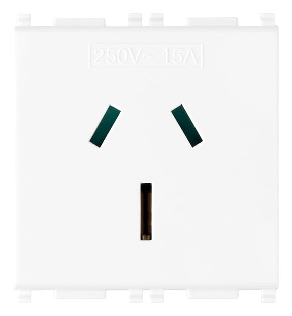 VIMAR - PRESA SICURY 2P+T 15A AUSTRALIA BIANCO