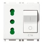 VIMAR - Presa Standard Italiano 2P+T 16A P17/11 Bianco - Interruttore Automatico Magnetotermico 1P+N C16, 230V~ 50Hz, P.I. 3000A