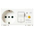 VIMAR - Presa Sicury 2P+T 16A Standard Italiano con Interruttore Automatico Magnetotermico Differenziale 1P+N C16, 230V, Bianco - 4 Moduli