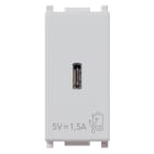 VIMAR - Alimentatore USB C 5V 1,5A Silver per Dispositivi Elettronici con Uscita Tipo C