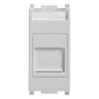 VIMAR - Presa RJ11 6/4 con Portello Antipolvere, 6 Posizioni 4 Contatti, Morsetti a Vite - Silver