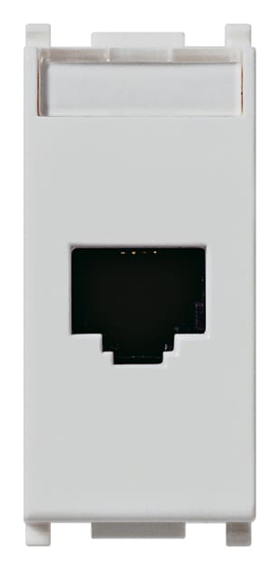 VIMAR - Presa RJ45 Netsafe Cat5E UTP Silver - Connettore Universale T568A/B, 8 Contatti, Morsetti Ad Incisione D'Isolante