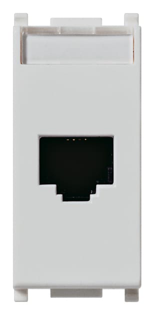 VIMAR - Presa RJ45 Netsafe Cat6 FTP Silver - Connettore Schermato Universale T568A/B, 8 Contatti, Morsetti Ad Incisione d'Isolante