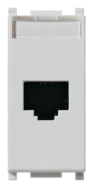 VIMAR - Presa RJ45 Cat6A UTP Silver - Connettore Netsafe Cat. 6A, Cablaggio Universale T568A/B, 8 Contatti, Morsetti Ad Incisione D'Isolante
