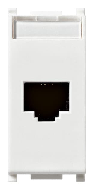 VIMAR - Presa Rj45 Netsafe Cat6Ftp Antibatterico - Connettore Schermato Universale T568A/B, 8 Contatti, Morsetti Ad Incisione D'Isolante, Bianco