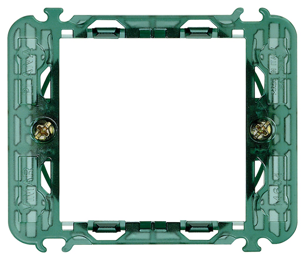 VIMAR - Supporto 2 Moduli con Griffe per Scatole da Incasso 60mm Interasse 57mm