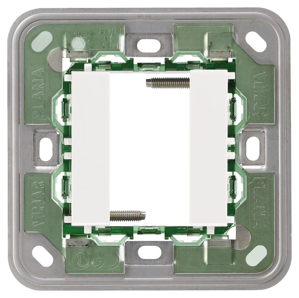 VIMAR - Supporto 1 Modulo Bianco con Viti per Scatole Quadrate.