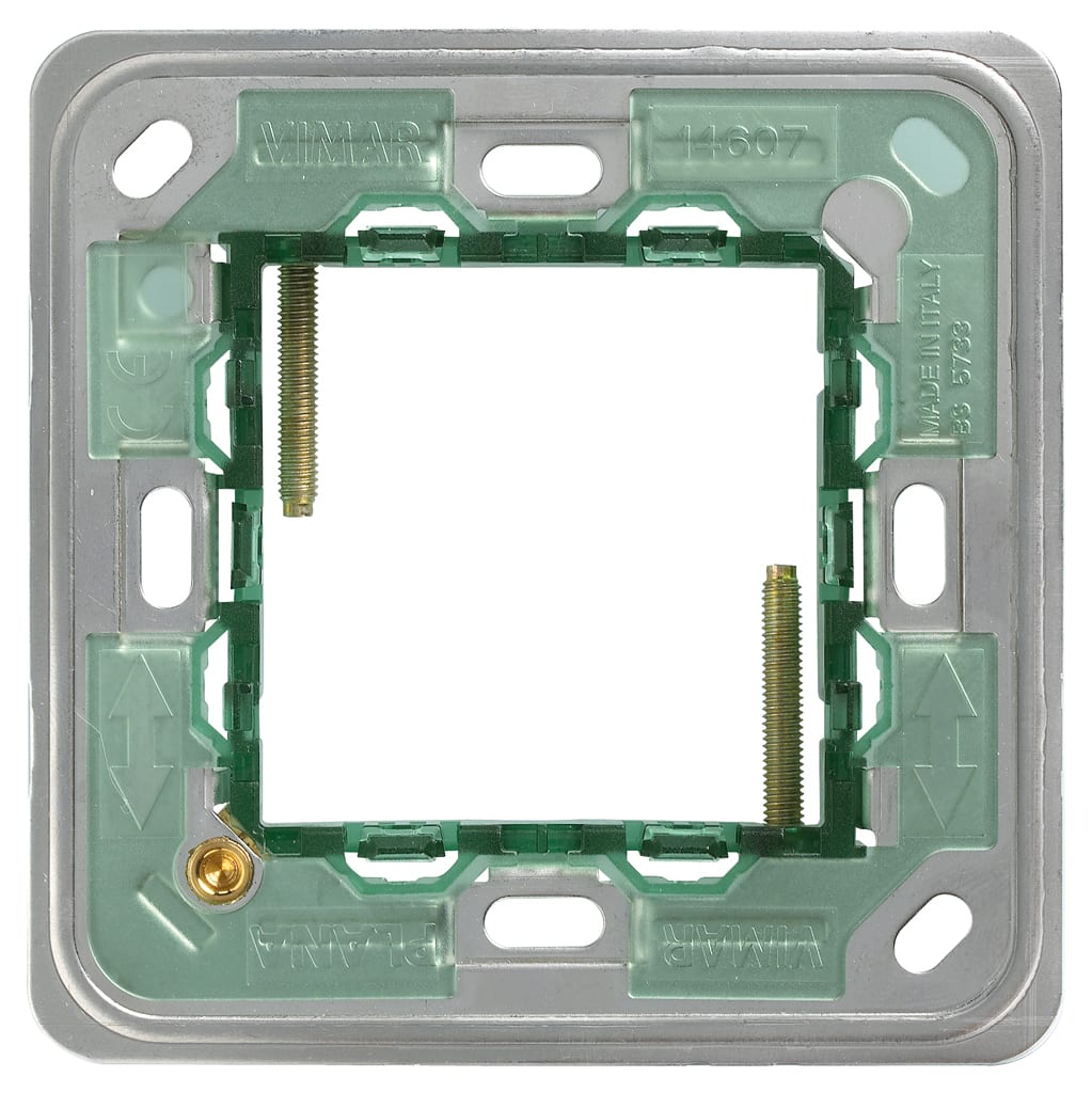 VIMAR - Supporto 2 Moduli con Viti per Scatole Quadrate - 2M Bs