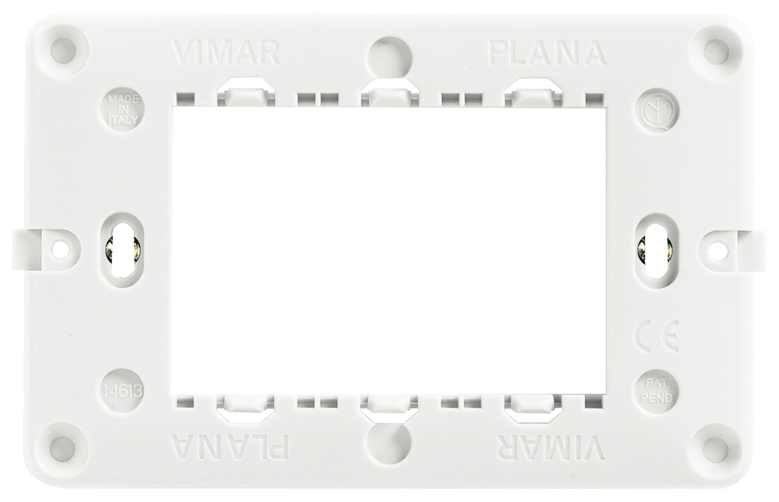 VIMAR - Supporto 3 Moduli Grigio con Viti per Scatole