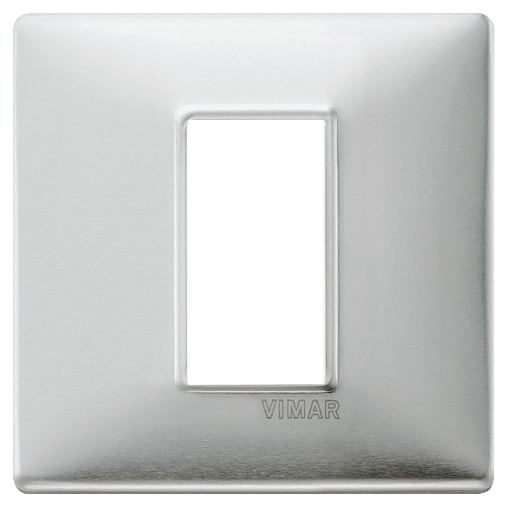 VIMAR - PLACCA 1M ALLUMINIO SPAZZOLATO
