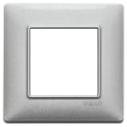 VIMAR - Placca 2 Moduli in Metallo Silver