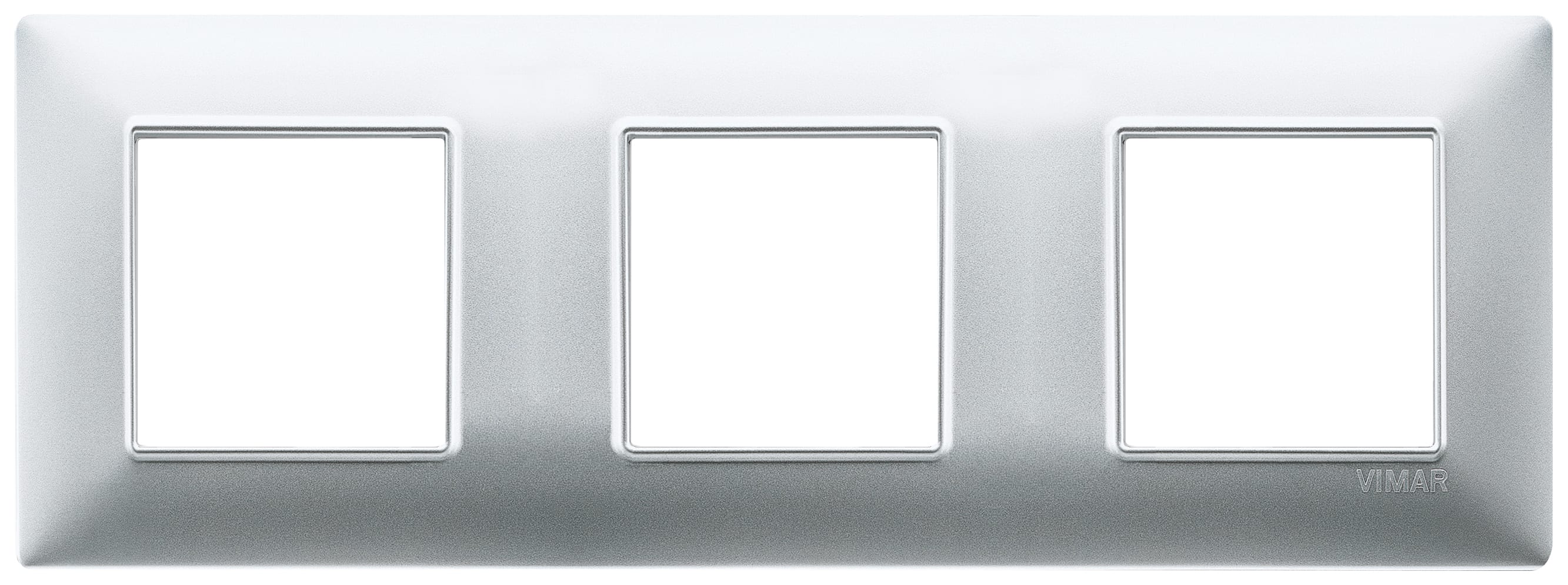 VIMAR - PLACCA 6M (2+2+2) INT71 ARGENTO OPACO
