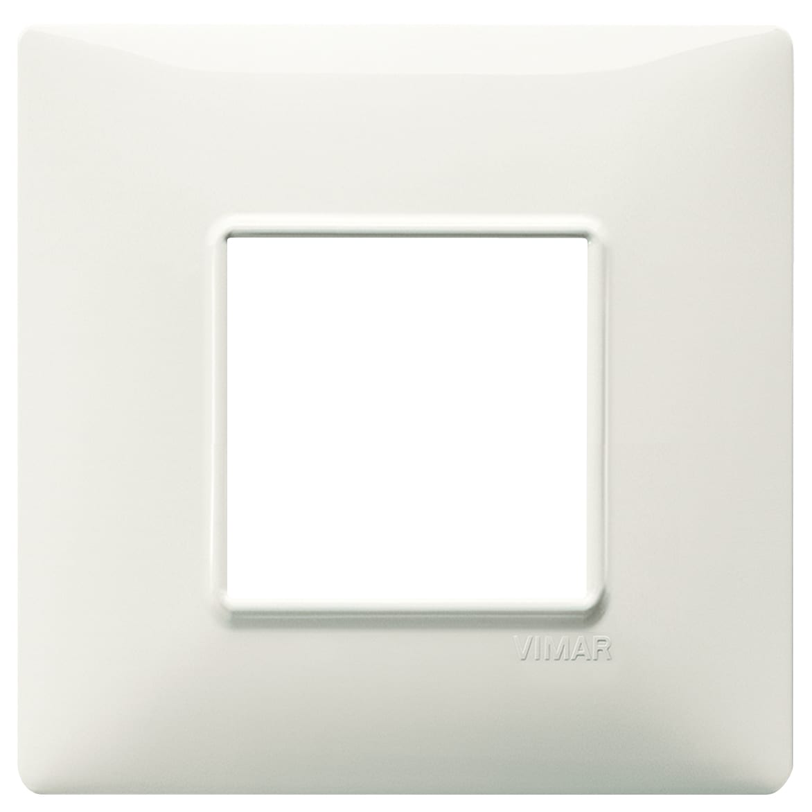 VIMAR - Placca 2 Moduli Avorio Tecnopolimero per Impianti Elettrici