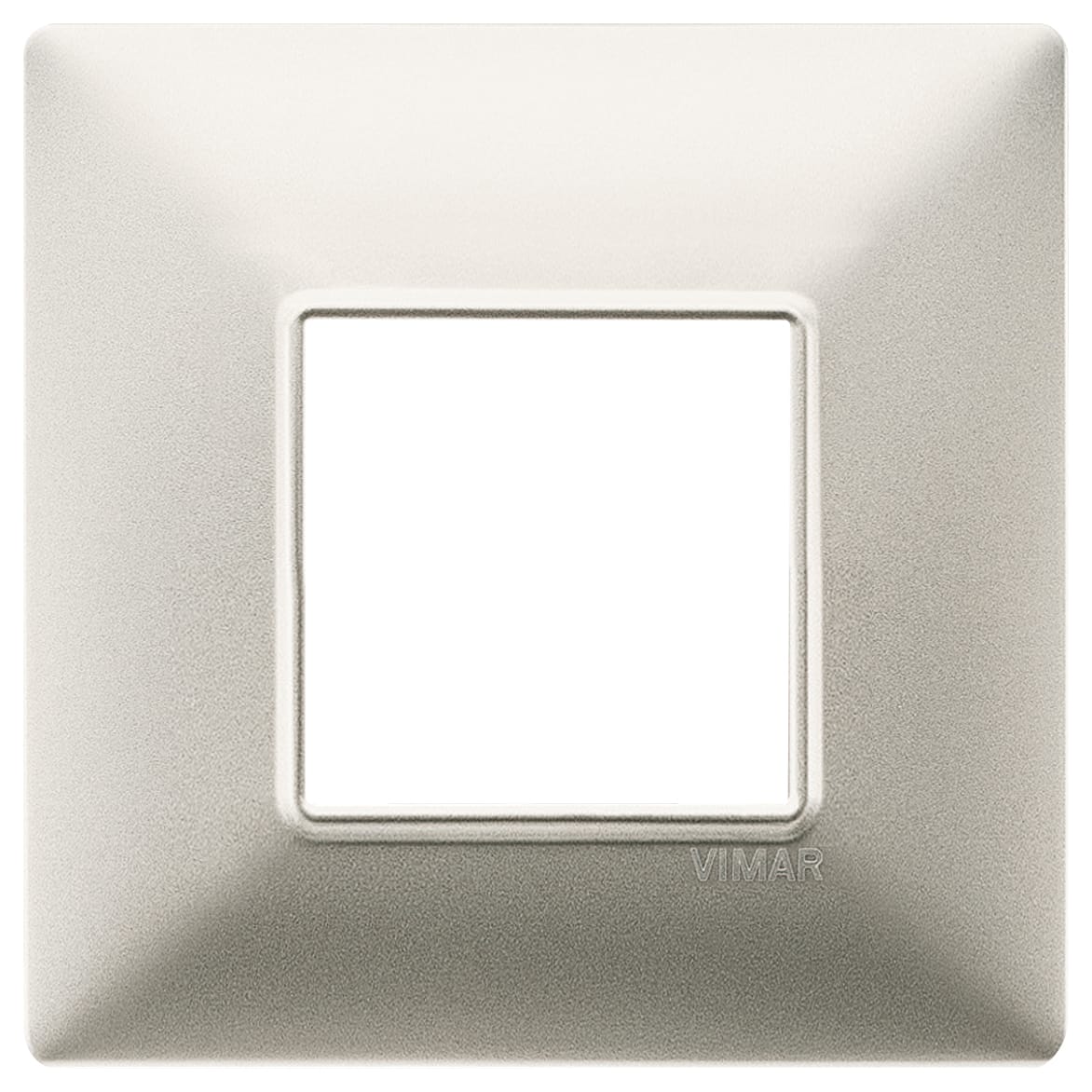 VIMAR - Placca 2 Moduli in Tecnopolimero con Vernice Nichel Opaco