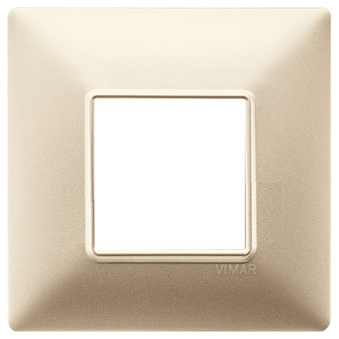 VIMAR - Placca 2 Moduli in Tecnopolimero Champagne Opaco