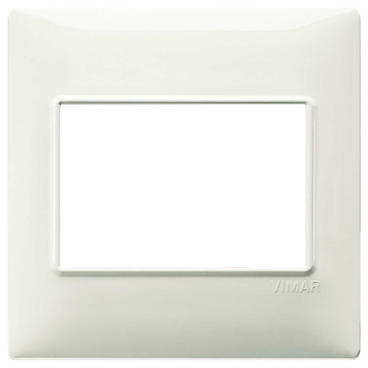 VIMAR - Placca 3 Moduli Avorio Tecnopolimero per Impianti Elettrici