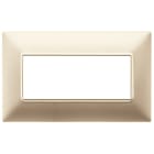 VIMAR - Placca 5 Moduli Tecnopolimero Vernice Champagne Opaco