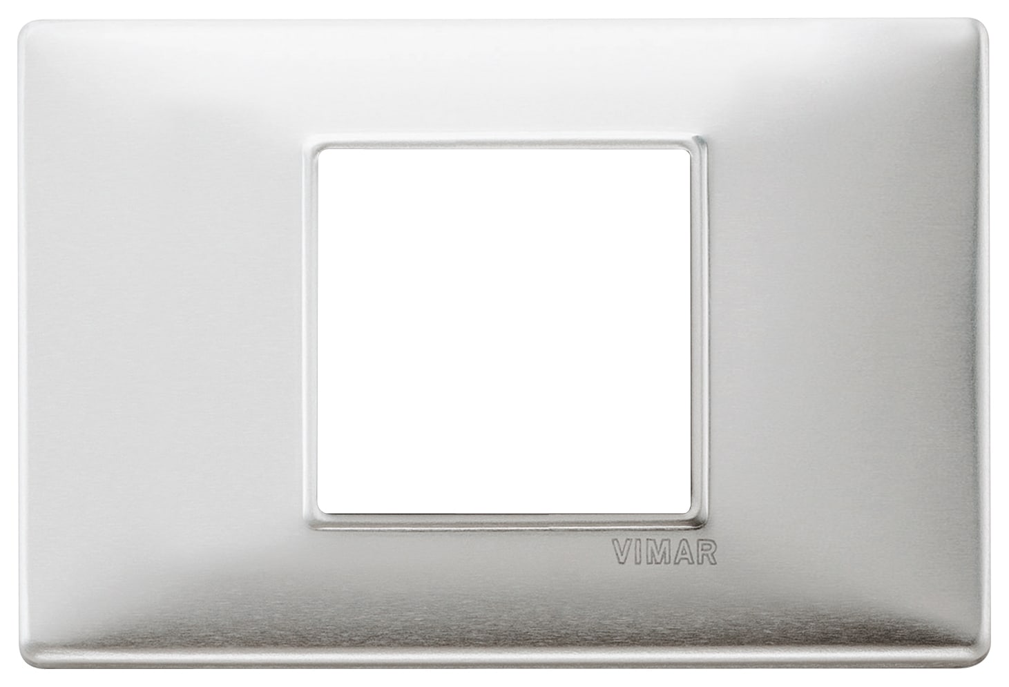 VIMAR - PLACCA 2M CENTRALI ALLUMINIO SPAZZOLATO
