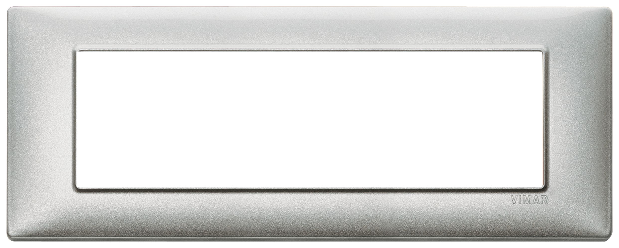 VIMAR - Placca 7 Moduli Tecnopolimero Silver - Materiale Elettrico