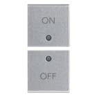 VIMAR - Due mezzi tasti intercambiabili 1 modulo, simboli on e off, silver