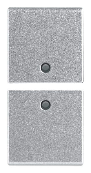 VIMAR - Due Mezzi Tasti Intercambiabili Personalizzabili 1 Modulo Silver