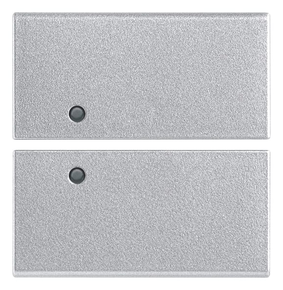 VIMAR - Due Mezzi Tasti Intercambiabili Neutri Personalizzabili 2 Moduli Silver