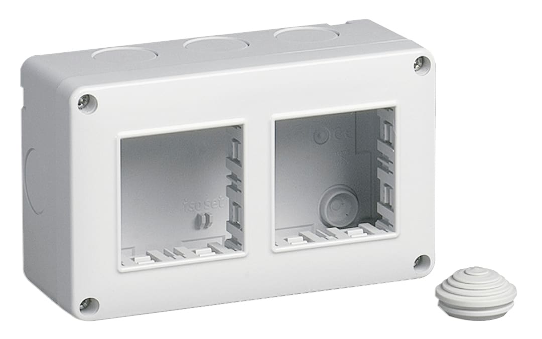 VIMAR - Contenitore Parete IP40 4M 2X2 Moduli Eikon Arké Plana - Apparecchi Agganciabili Orizzontale Verticale