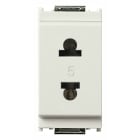 VIMAR - Presa Standard Euroamericano 2P 15A Bianco con Spinotti Paralleli Ø4,8Mm