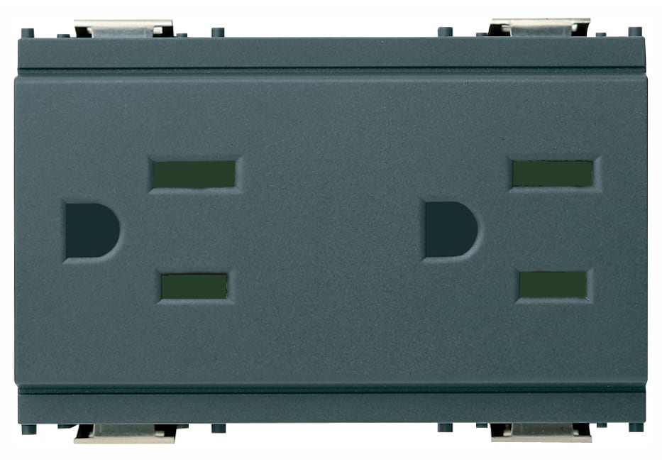 VIMAR - DUE PRESE SICURY 2P+T15A USA+SASO GRIGIO