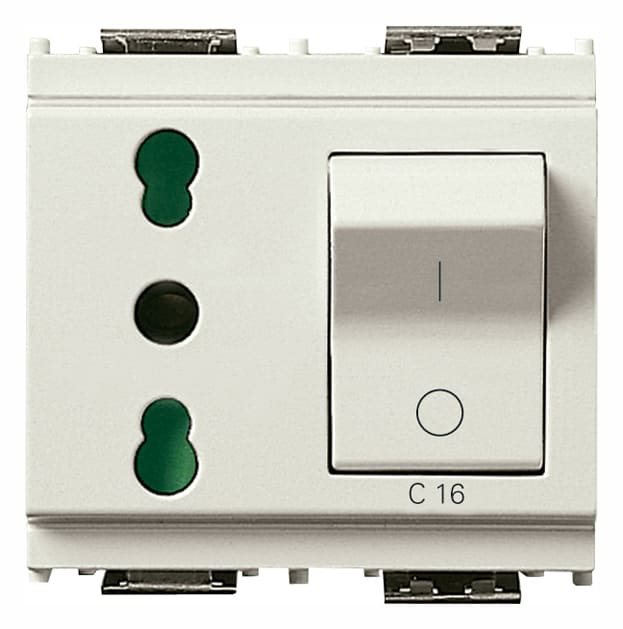 VIMAR - PRESA 2P+T 16A P17/11 INTB+MT C16 BIANCO