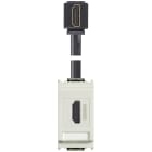 VIMAR - Presa HDMI 2.1B con Cavo 90° Bianco - Standard Keystone, Uscita Cavo a 90°