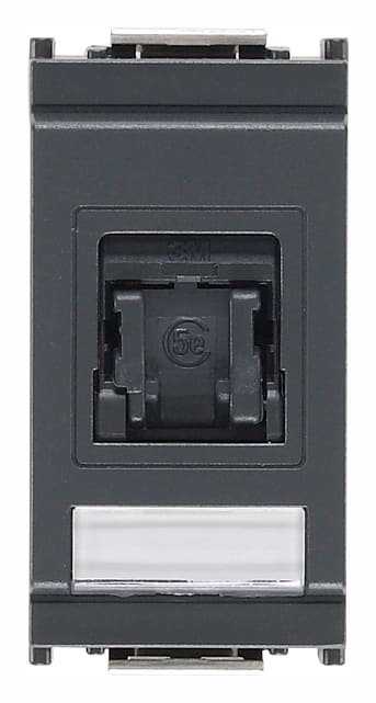 VIMAR - Presa RJ45 3M Cat5E UTP Grigio - Connettore Universale T568A/B, 8 Contatti, Morsetti Ad Incisione D'Isolante