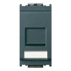VIMAR - Presa RJ45 Grigio Netsafe Cat5E UTP - Connettore Non Schermato, Cablaggio Universale T568A/B, 8 Contatti, Morsetti Ad Incisione D'Isolante