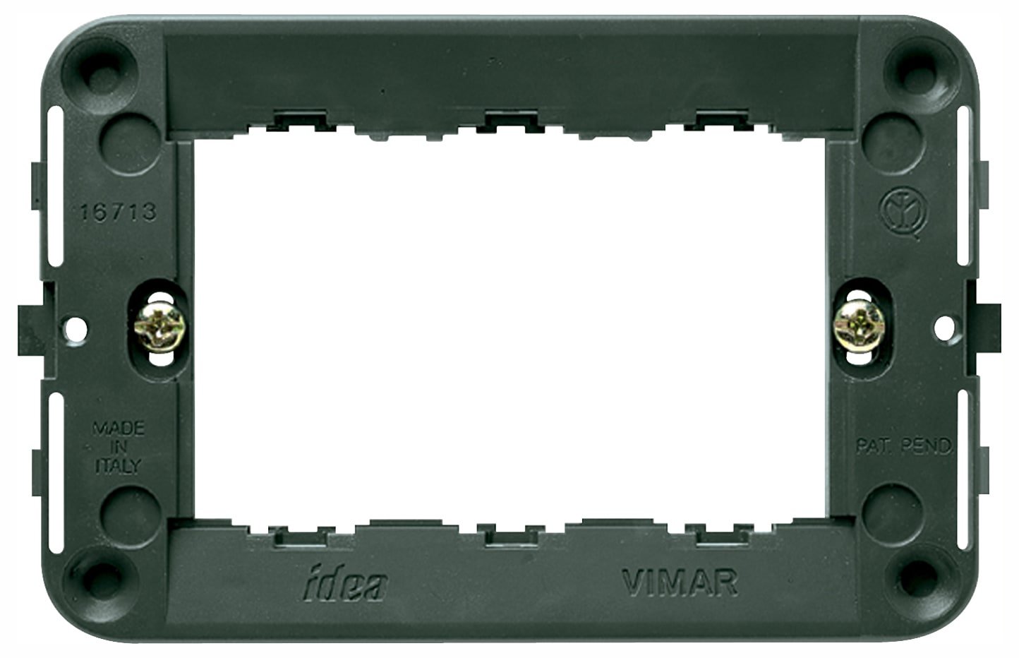 VIMAR - Supporto 3 Moduli con Viti per Scatole Grigie