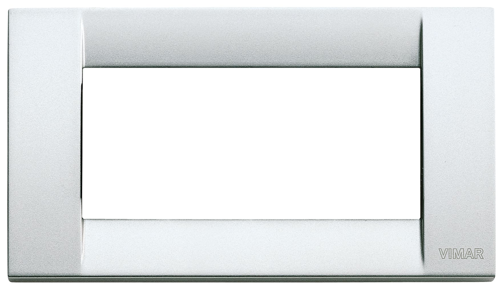 VIMAR - PLACCA CLASSICA 4M ARGENTO METALL.