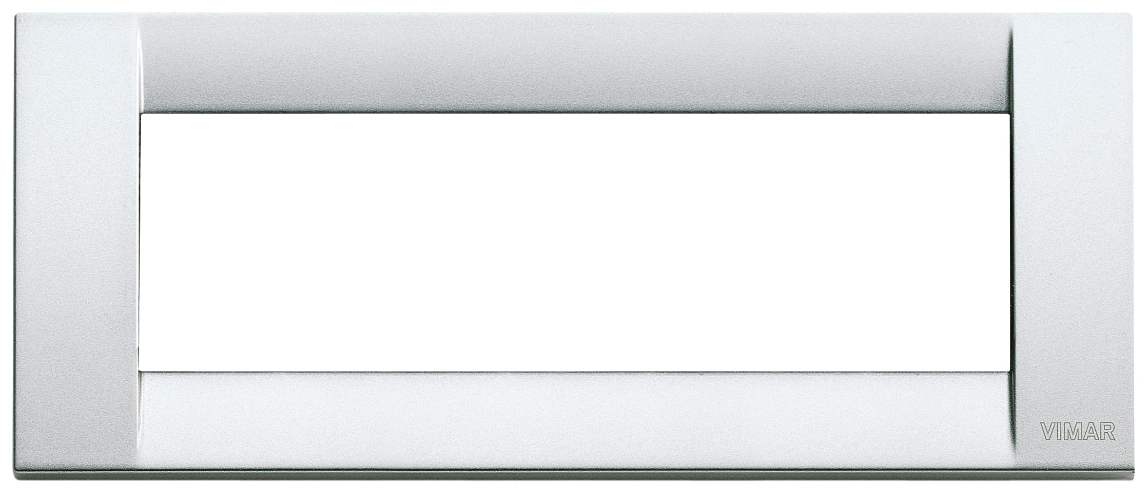 VIMAR - PLACCA CLASSICA 6M ARGENTO METALL.