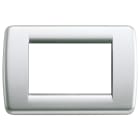 VIMAR - PLACCA RONDO 3M ARGENTO METALL.
