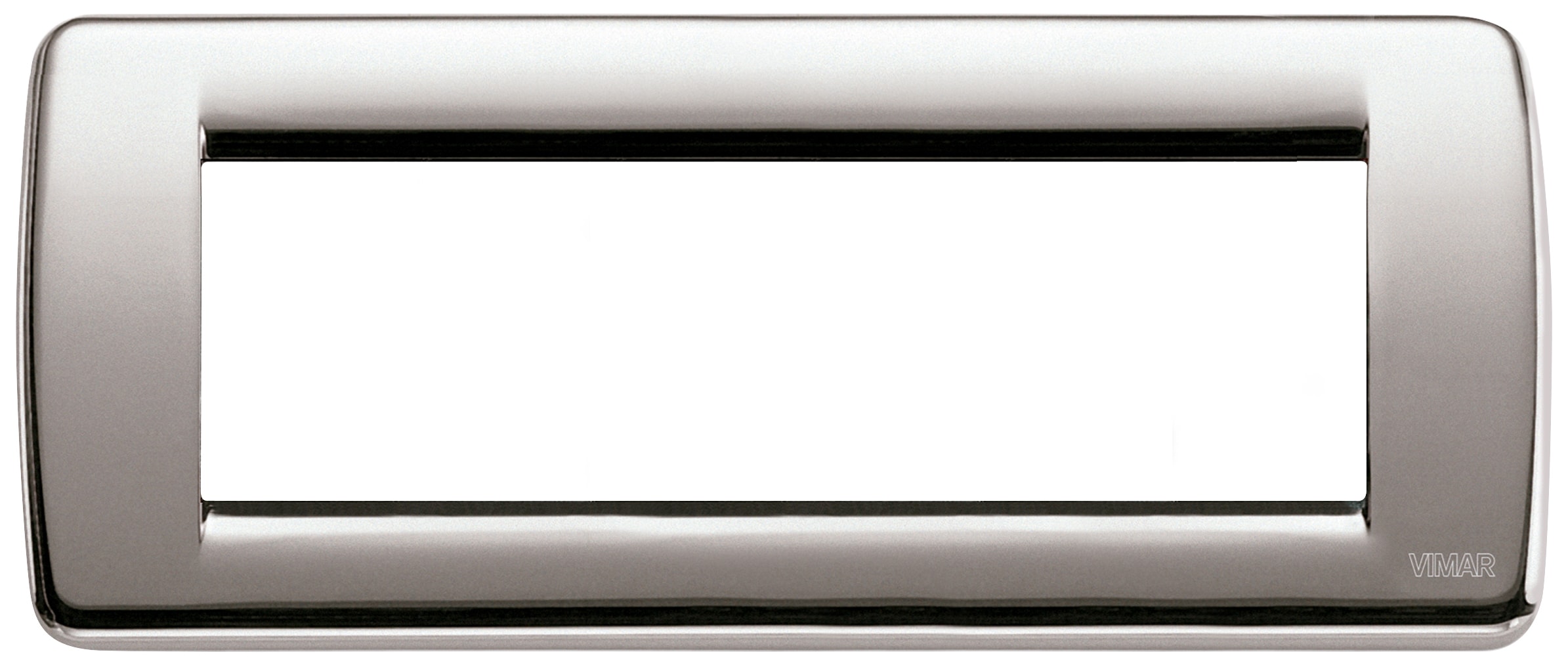 VIMAR - PLACCA RONDO 6M NICHEL SPAZZOLATO