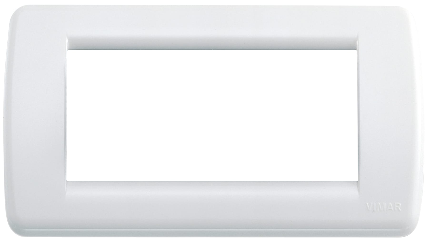 VIMAR - PLACCA RONDO 4M BIANCO BRILLANTE