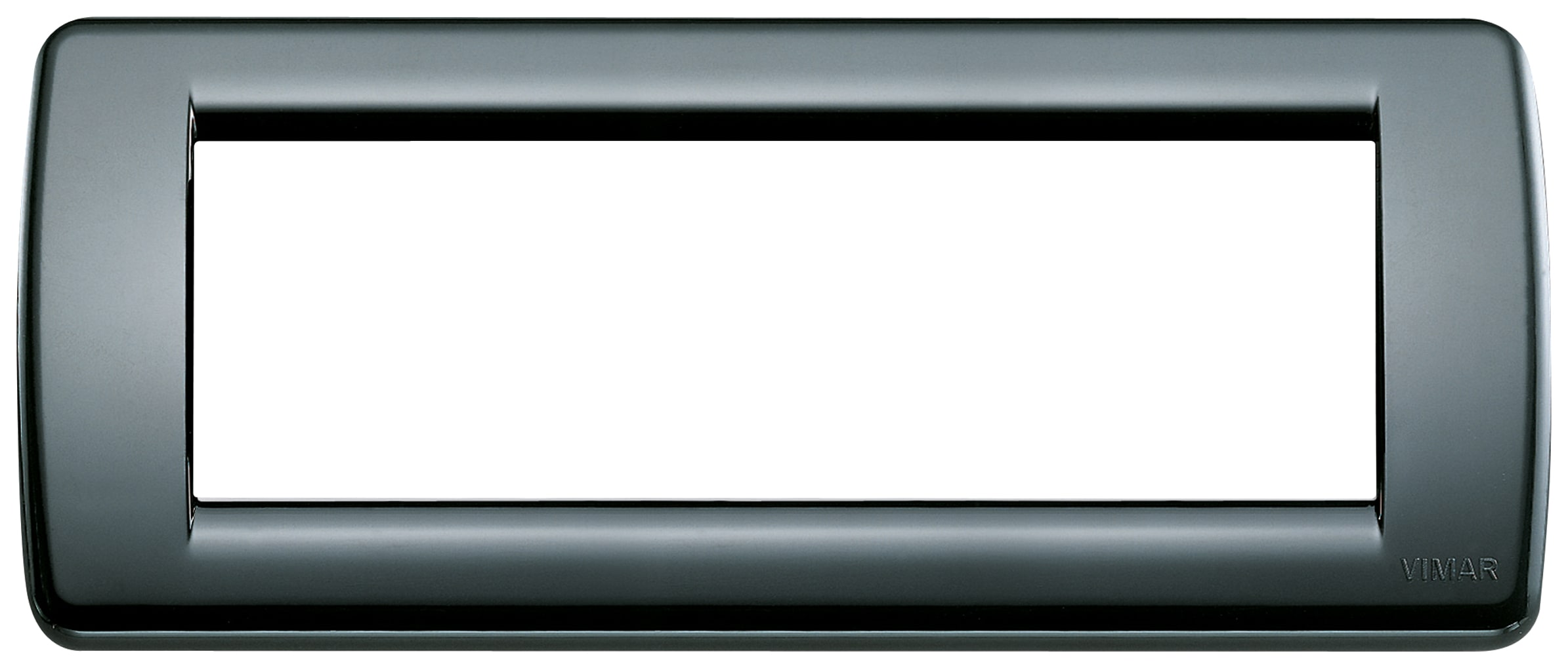 VIMAR - PLACCA RONDO 6M NERO