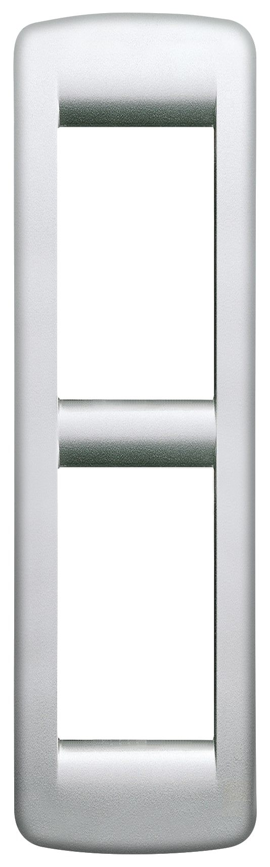 VIMAR - PLACCA RONDO 2M PANN.ARGENTO MET.