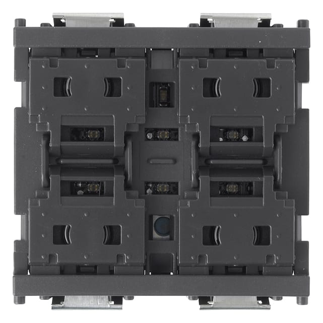 VIMAR - Comando 4 Pulsanti KNX Grigio - Apparecchio Indipendente Standard KNX, Individuazione al Buio, Completamento con Mezzi Tasti - 2 Moduli