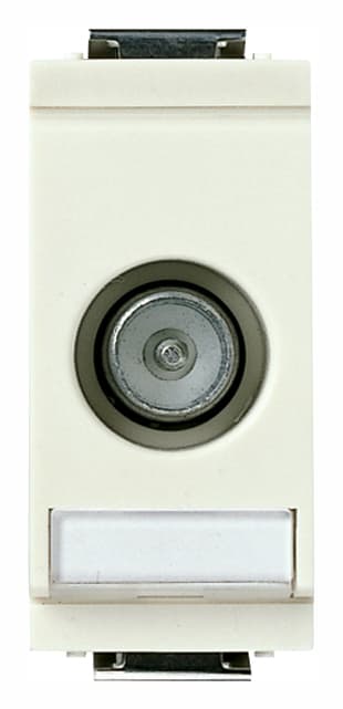 VIMAR - Presa TV-RD-SAT Passante 10dB Maschio B Coassiale 5-2400MHz Connettore IEC 60169-2 Attenuazione Derivazione Bianco Modulo Ridotto