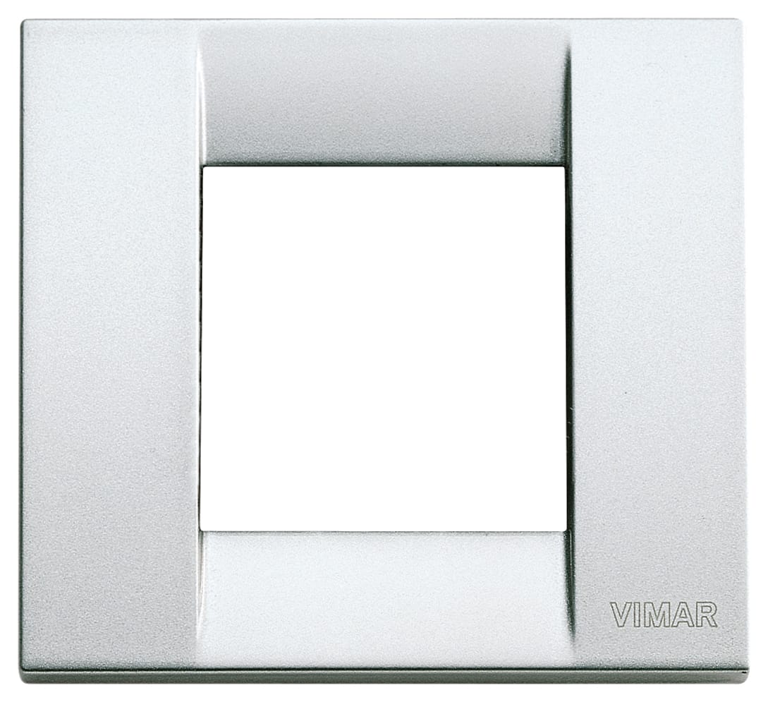 VIMAR - PLACCA CLASSICA 1-2M ARGENTO MET.
