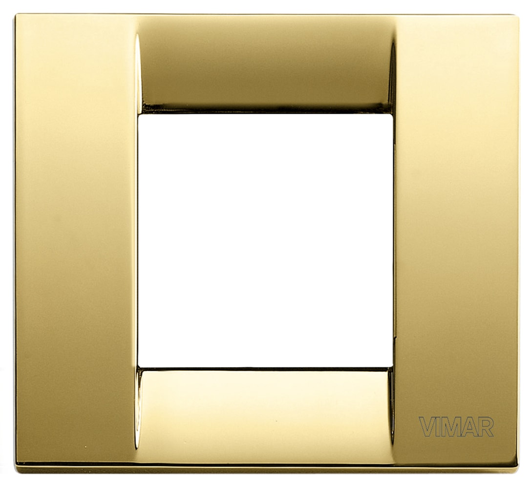 VIMAR - PLACCA CLASSICA 1-2M ORO LUCIDO