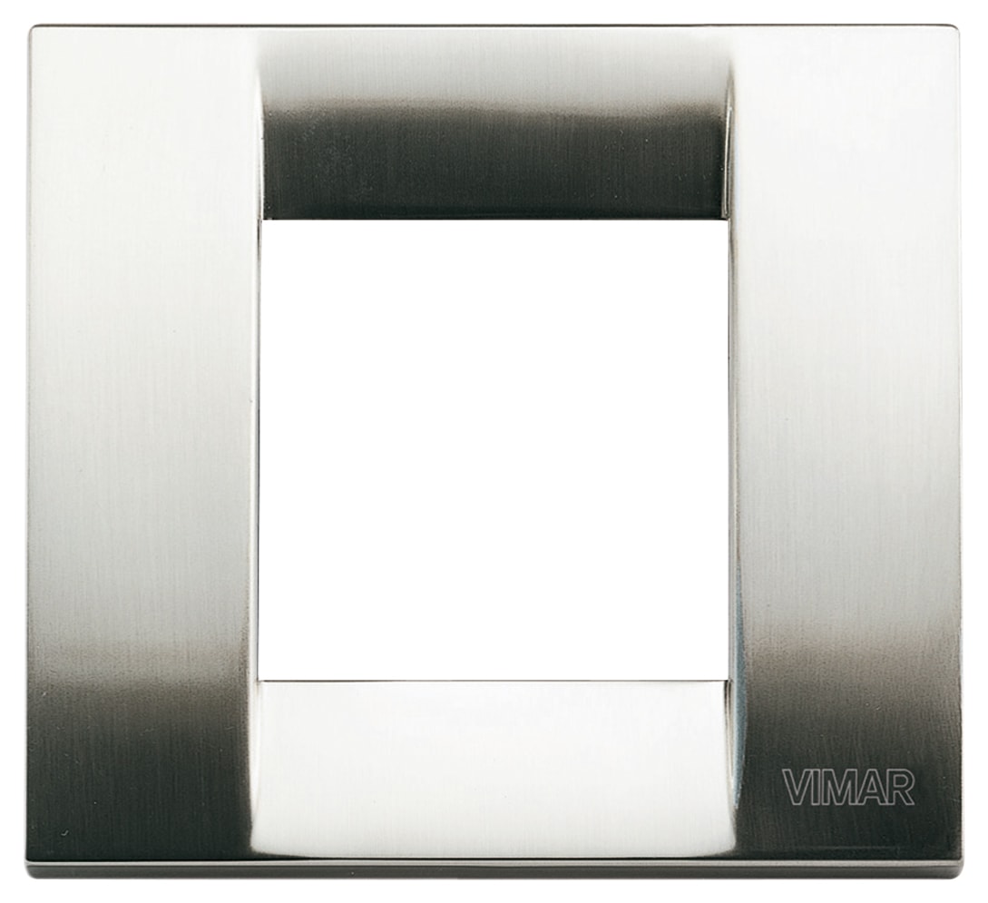 VIMAR - PLACCA CLASSICA 1-2M NICHEL SPAZZ.