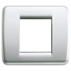 VIMAR - PLACCA RONDO 1-2M ARGENTO MET.