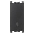VIMAR - Deviatore 1P 16Ax Grigio Illuminabile Tasto Sostituibile 250 V~ Max 200 W Per Lampade Con Alimentatore Integrato